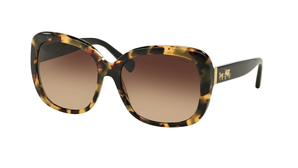 Coach L559 HC8158F Bifocal Prescription Sunglasses HC8158F-532413-58 - Lens Diameter 58 mm, Frame Color Dark Vintage Tortoise/ Black