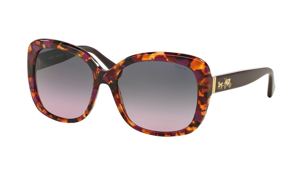 Coach L559 HC8158F Bifocal Prescription Sunglasses HC8158F-533990-58 - Lens Diameter 58 mm, Frame Color Purple Confetti/Purple