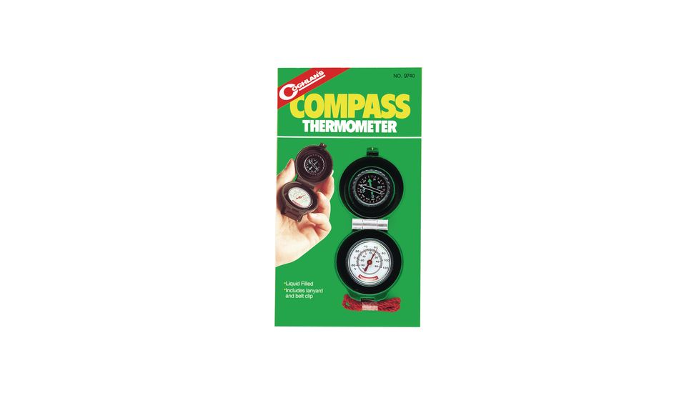 Coghlans Compass and Thermometer Combo With Belt Clip and Lanyard 9740