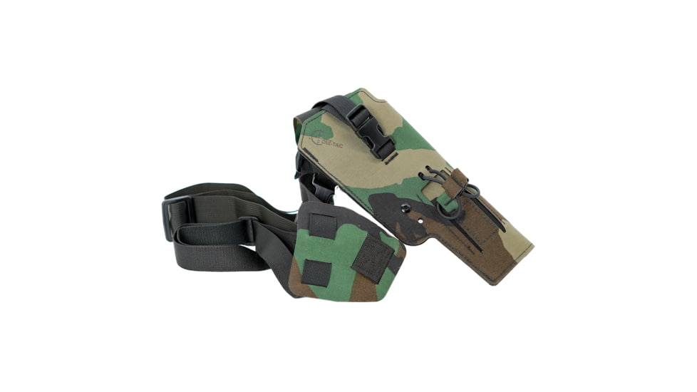 Cole-Tac Varmint Wrangler WML Chest Holster Right Hand, M81 Woodland, VW116