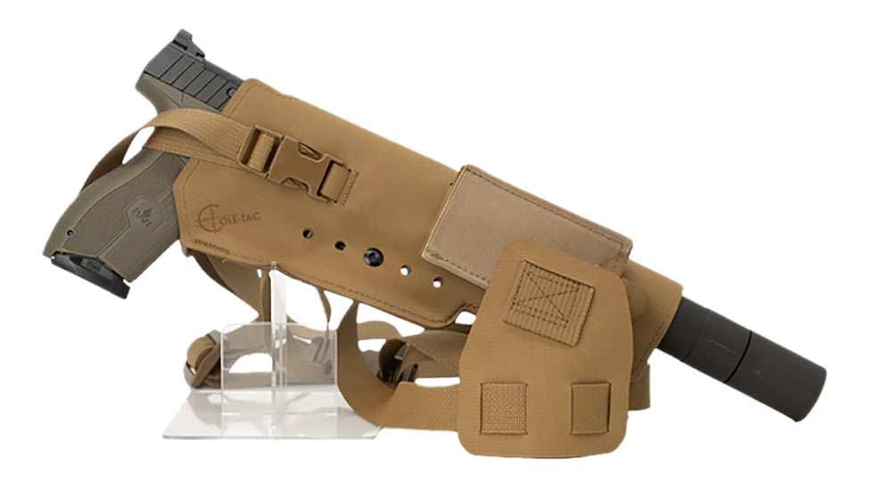 Cole-Tac Varmint Wrangler XL Chest Holster Left Hand, Coyote Brown, VWX104