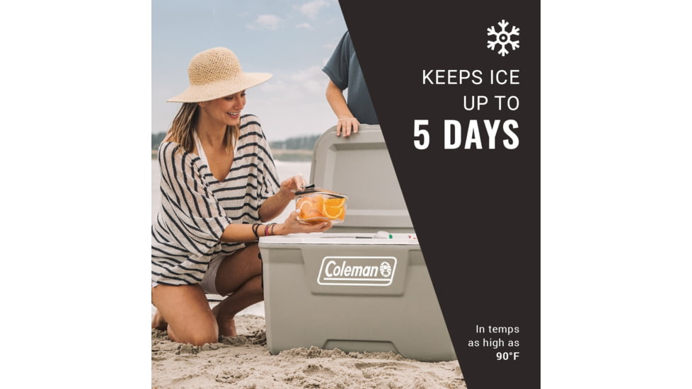 Coleman 316 Series 70-Quart Hard Cooler - Ship In Own Container, Rock Gray/White/Rock Gray, CM1010810001-17
