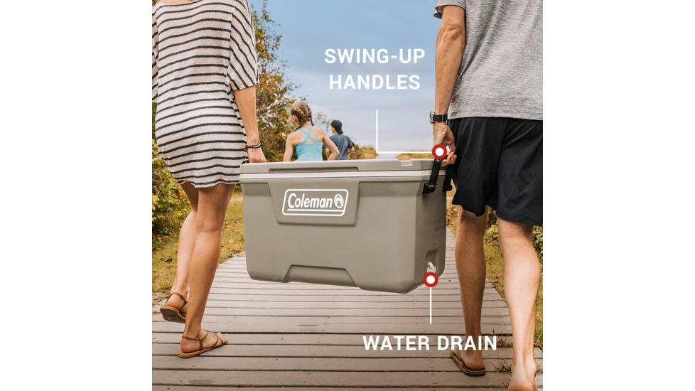 Coleman 316 Series 70-Quart Hard Cooler - Ship In Own Container, Rock Gray/White/Rock Gray, CM1010810001-17