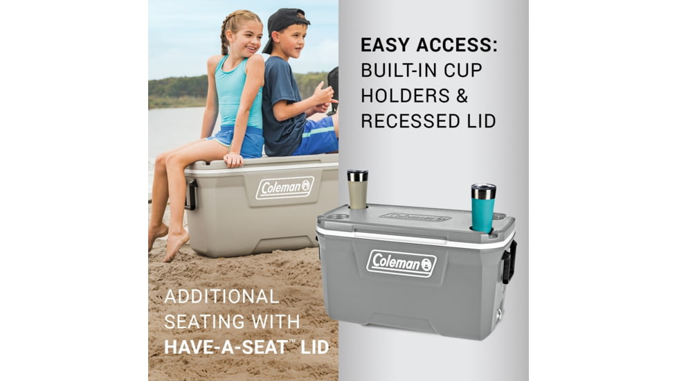 Coleman 316 Series 70-Quart Hard Cooler - Ship In Own Container, Rock Gray/White/Rock Gray, CM1010810001-17