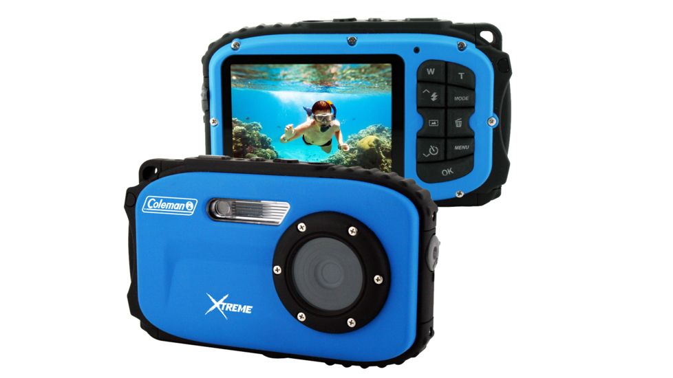 Coleman Xtreme 16.0 MP Underwater Digital &amp; Video Camera, Waterproof to 33 ft, Blue C5WP-BL