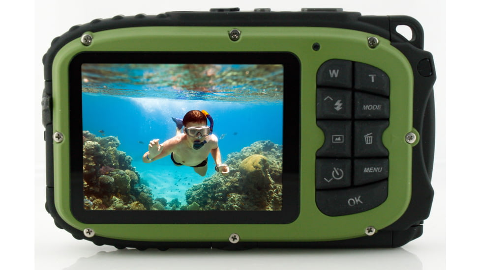 Coleman Xtreme 16.0 MP Underwater Digital &amp; Video Camera, Waterproof to 33 ft, Green C5WP-G