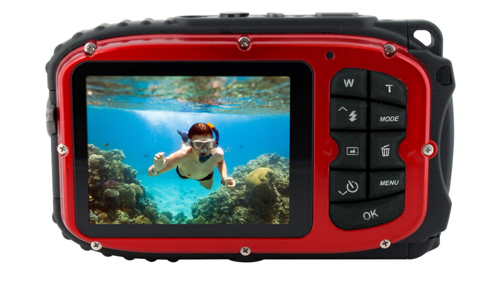 Coleman Xtreme 16.0 MP Underwater Digital &amp; Video Camera, Waterproof to 33 ft, Red C5WP-R