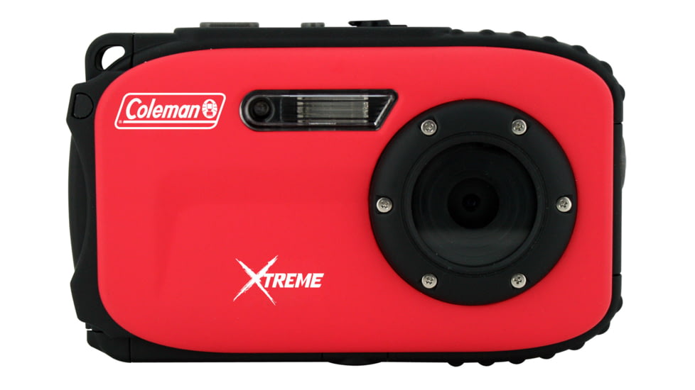 Coleman Xtreme 16.0 MP Underwater Digital &amp; Video Camera, Waterproof to 33 ft, Red C5WP-R