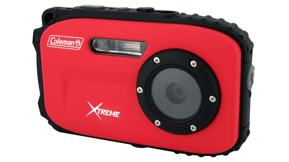 Coleman Xtreme 16.0 MP Underwater Digital &amp; Video Camera, Waterproof to 33 ft, Red C5WP-R