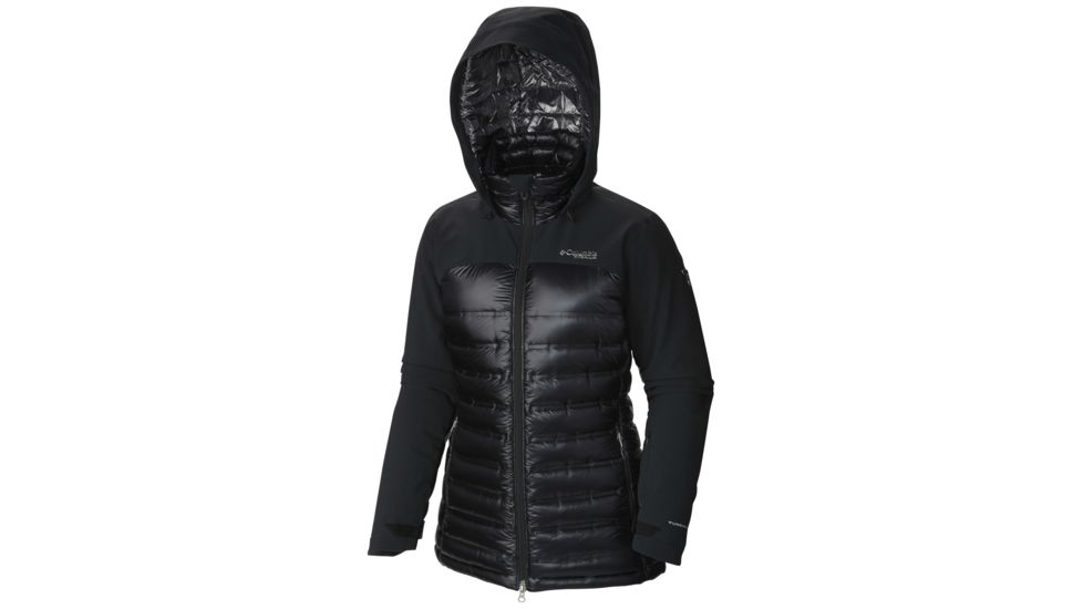 Columbia HeatZone 1000 TurboDown Hooded Jacket - Women's-Black-Medium