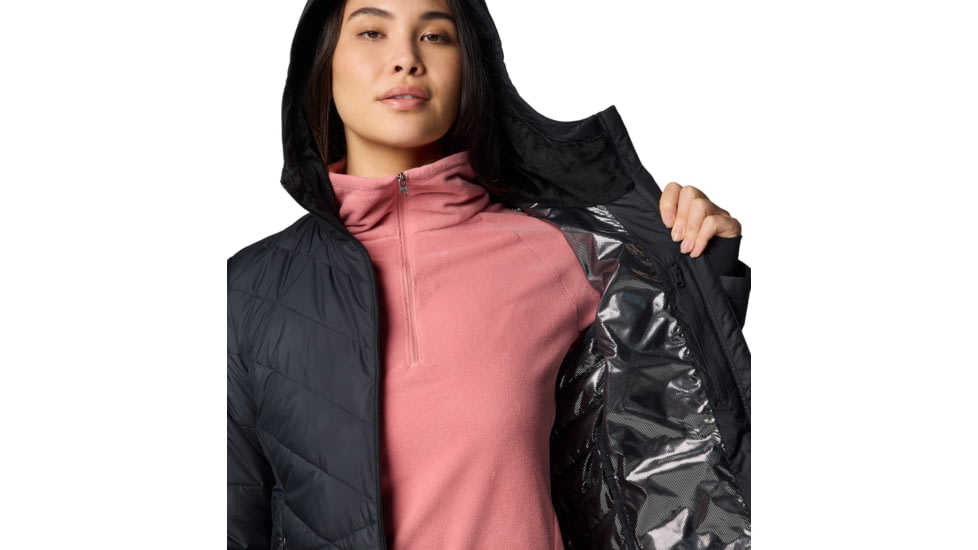 Columbia Heavenly Hooded Jacket - Womens, Black, S, 1738151-012-S