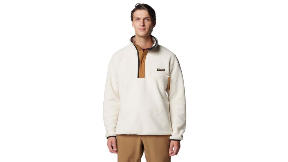 Columbia Helvetia II Half Snap Fleece Pullover - Mens, Chalk, Extra Small, 2090891-191-XS