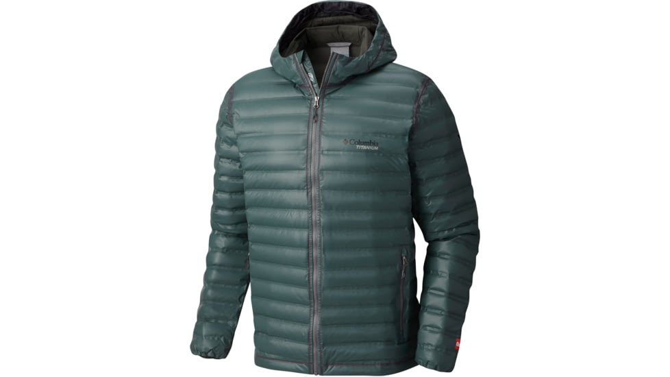 Columbia OutDry Ex Gold Down Hooded Jacket - Men's-Gravel-Small