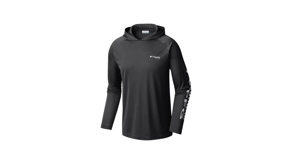Columbia Terminal Tackle Hoodie - Men's, Black, Cool Grey Logo, 2XL Waist, Long Inseam, 153617-010-2XT