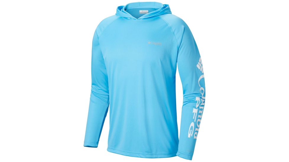 Columbia Terminal Tackle Hoodie - Mens, Riptide, White Logo, 5XL, Long Inseam, 153617-463-5XT