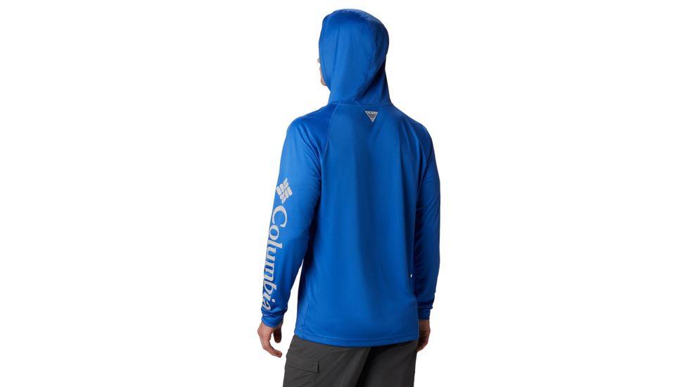 Columbia Terminal Tackle Hoodie - Mens, Vivid Blue, Cool Grey Logo, 2XL, Long Inseam, 153617-487-2XT