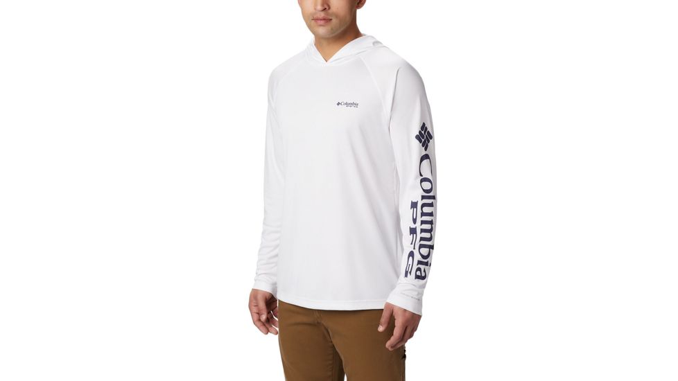 Columbia Terminal Tackle Hoodie - Mens, White, Nightshade Logo, 5XL, Long Inseam, 153617-100-5XT