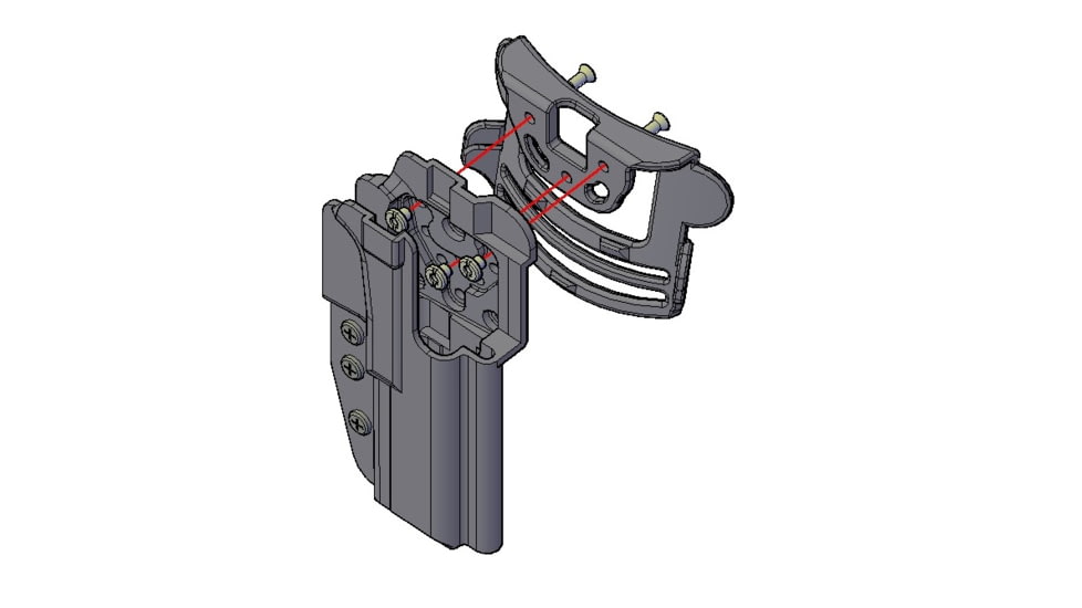 Comp-Tac International OWB Holster, Springfield Prodigy XDM/XDE, Right Hand, Black, C241SF405RBKN
