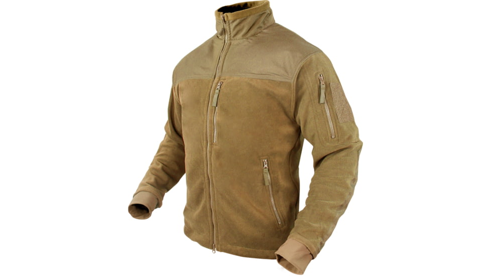 Condor Outdoor Alpha Fleece Jacket, Coyote Brown, Large, 601-498-L