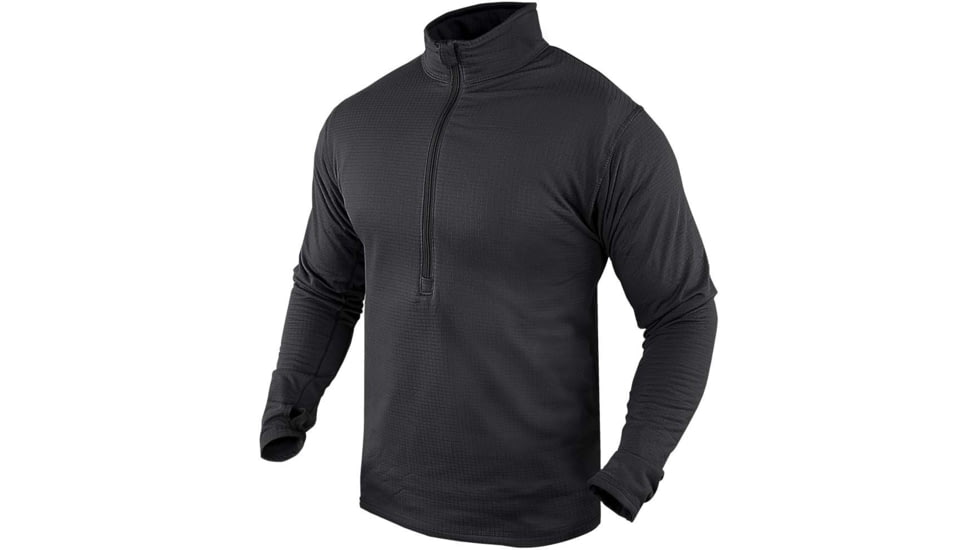 Condor Outdoor - Base II Zip Pullover Black, XL 603-002-XL