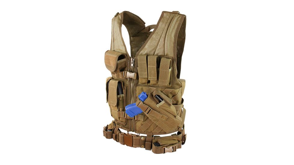 Condor Outdoor Cross Draw Vest, Coyote Brown, CV-498