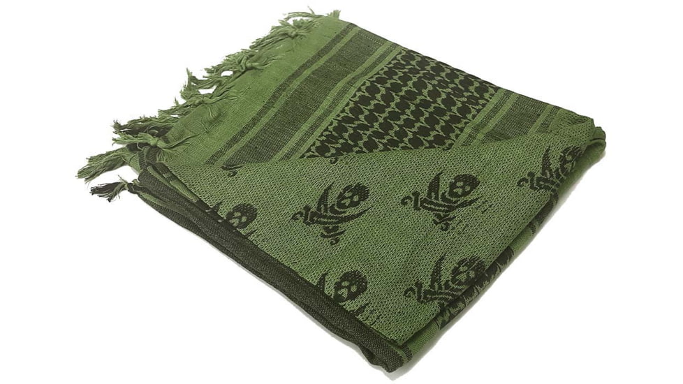 Condor Outdoor Shemagh 100% Cotton, Olive Drab/Black Pirate, 201-P001