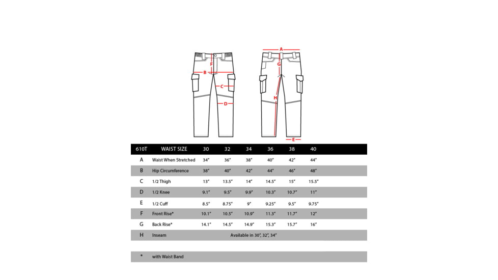 Condor Outdoor Stealth Operator Pants, Navy Blue, 36 Waist x 34L, 610T-006-36-34