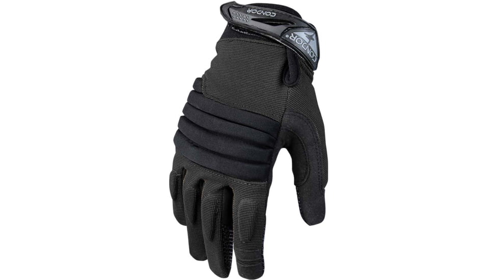 Condor Outdoor Stryker Padded Knuckle Glove, Black, Large, 226-002-10