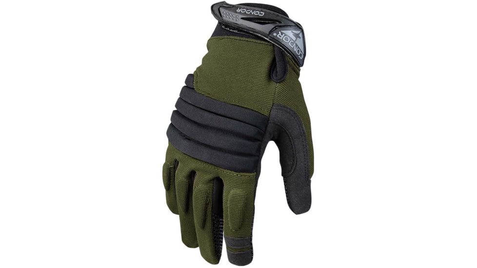 Condor Outdoor Stryker Padded Knuckle Glove, Sage/Black, Medium, 226-007-09