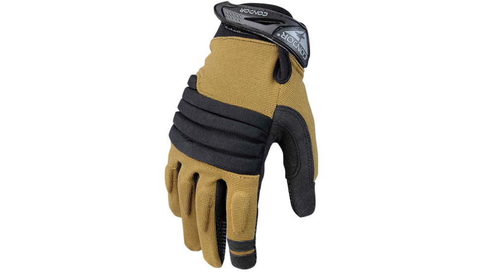 Condor Outdoor Stryker Padded Knuckle Glove, Tan/Black, Medium, 226-003-09