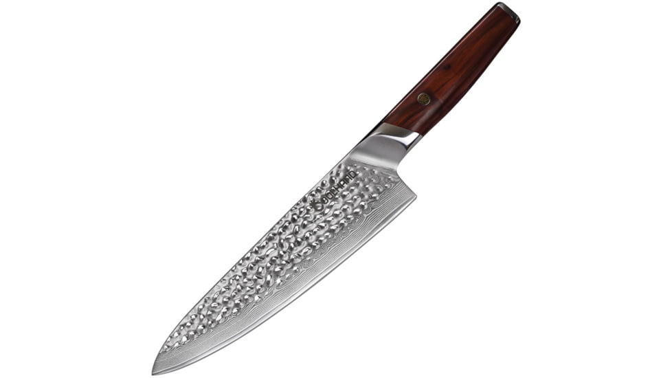 Cool Hand Cocobolo Chef's Knife, 13in Overall, 8in, VG-10 Damascus Steel Blade, Cocobolo Wood Handle, 7198DCB