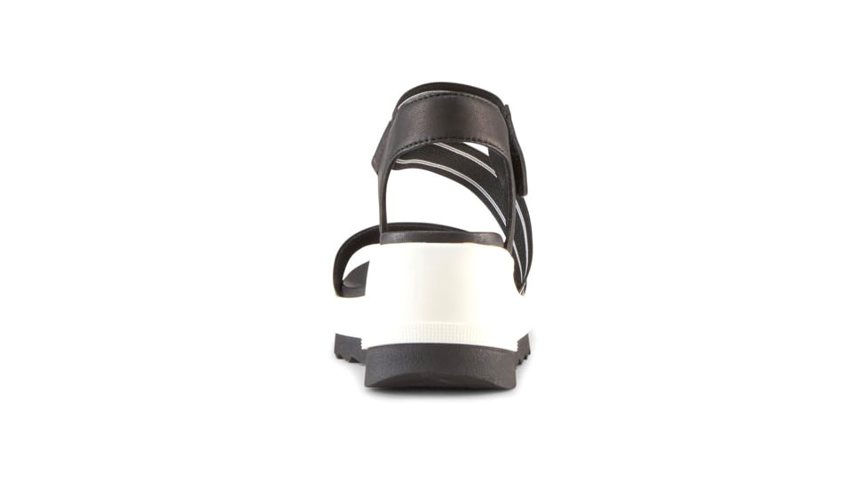 Cougar Hibiscus Leather Wedge Womans Sandals, Black, 11, Hibiscus-Black-11