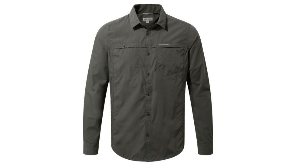 Craghoppers Kiwi Trek Long Sleeve Shrt, Ashen, S, CMS477-08B50