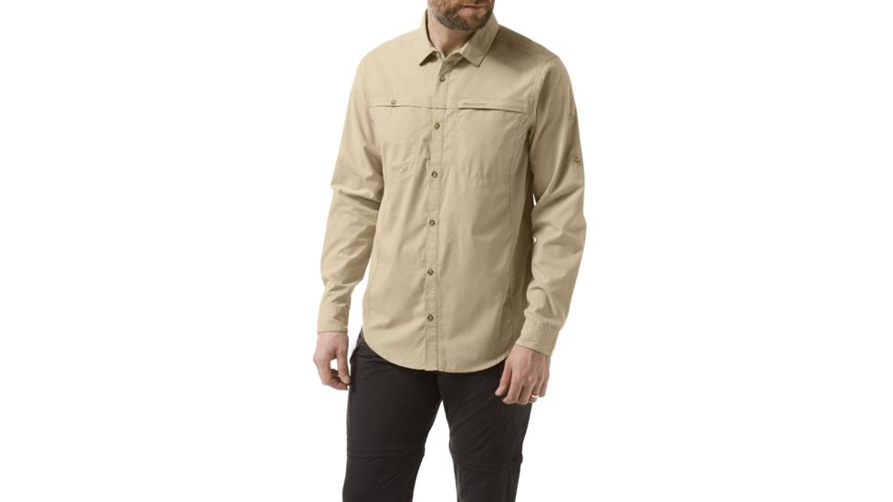 Craghoppers Kiwi Trek Long Sleeve Shrt, Oatmeal, L, CMS477-70U70