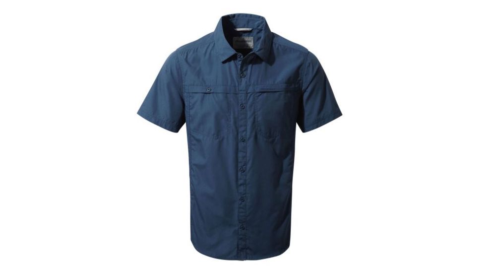 Craghoppers Kiwi Trek Short Sleeve Shrt, Vtage Indigo, M, CMS476-3PI60