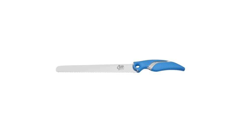 Cuda 9in Titanium Bonded Chunk Knive, Titanium Bonded Blade, Non-Slip Cuda Scale Pattern Grips, 18830