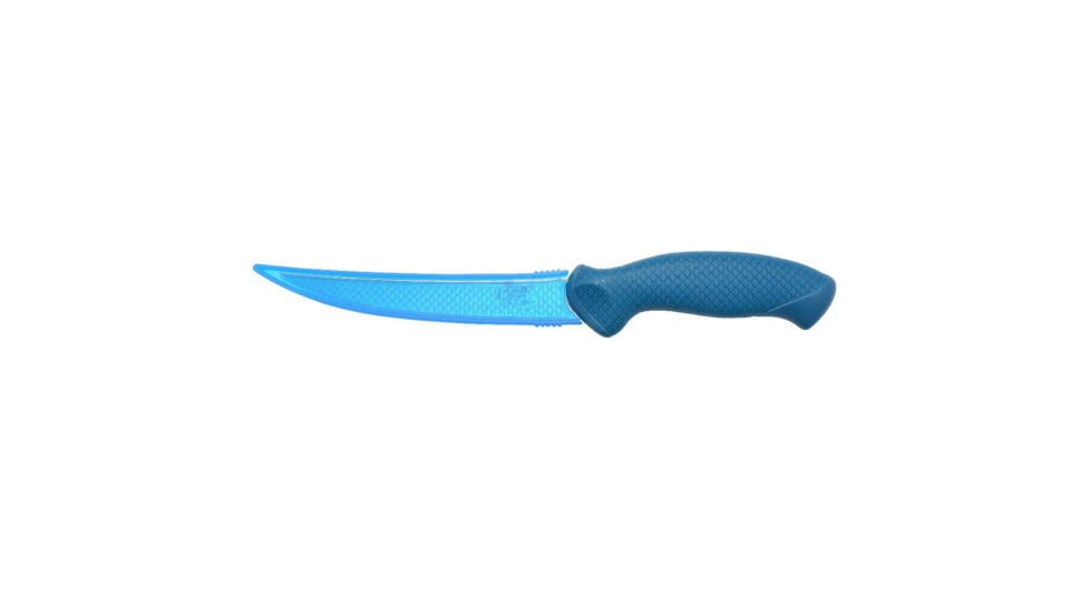 Cuda AquaTuff Wide Fillet Knife with Blade Cover, Blue, 7in, 23046