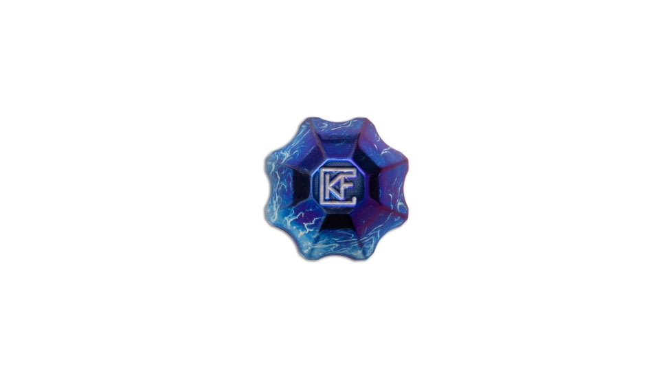 Custom Knife Factory Custom Knife Factory Kaz Bead Blue Titanium, Blue, adult, BHQ-240252