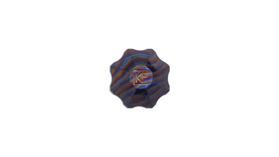 Custom Knife Factory Custom Knife Factory Kaz Bead Zircu Titanium, Blue, adult, BHQ-240251