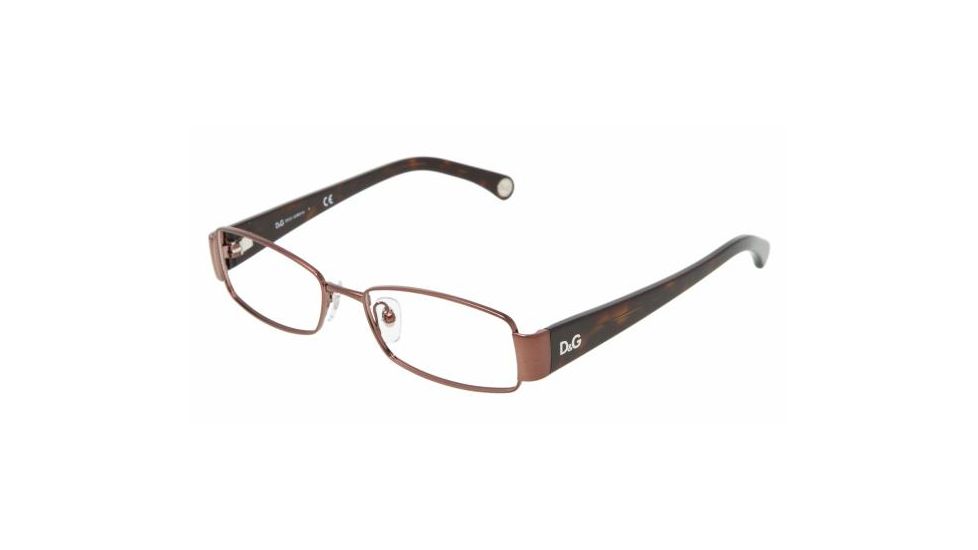 D&amp;G DD 5072 Eyeglasses Styles Brown Frame w/Non-Rx 49 mm Diameter Lenses, 152-4916