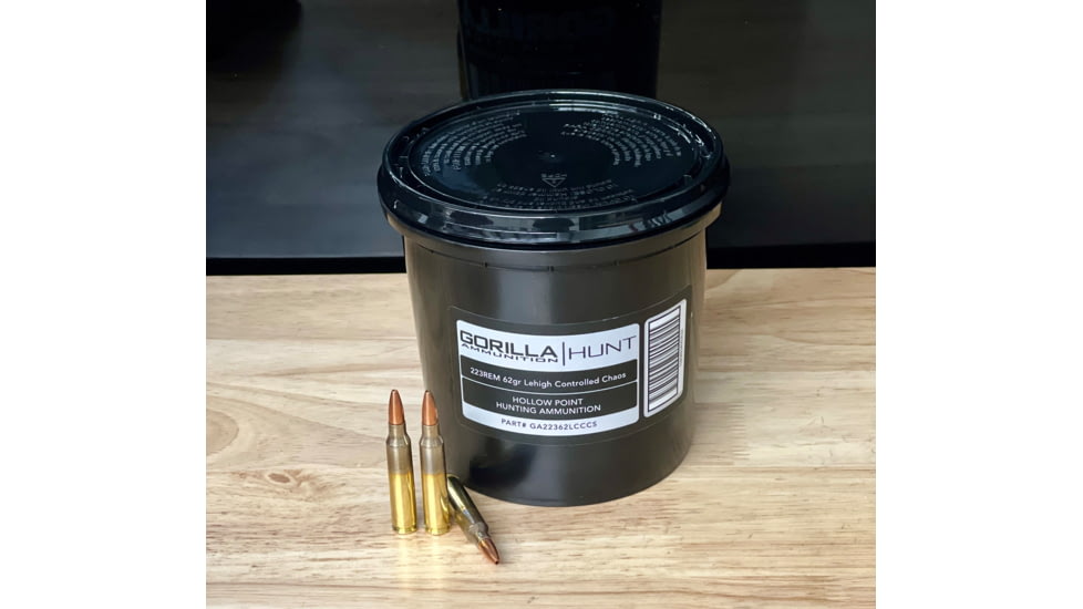 Gorilla Ammunition .223 Remington 62 Grain Lehigh Controlled Chaos Rifle Ammo, 150 Rounds, Copper, 150 Rounds, gpf-65157