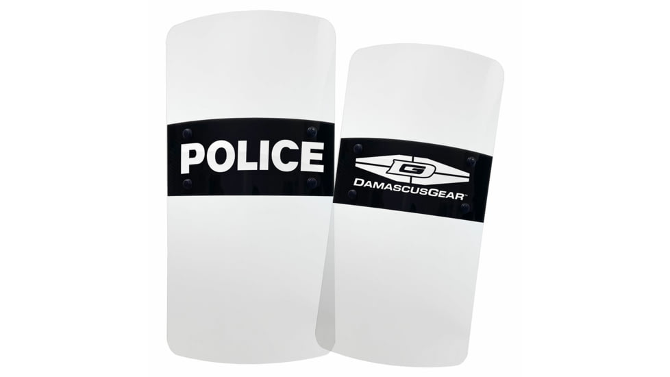 Damascus Protective Gear Rectangle Riot Shield, 36in H x 20in W x 0.15in Thick, Clear, DRS3