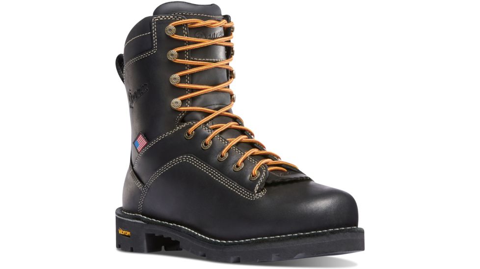 Danner Quarry USA 8in Alloy Toe Boots, Black, 8EE, 17311-8EE