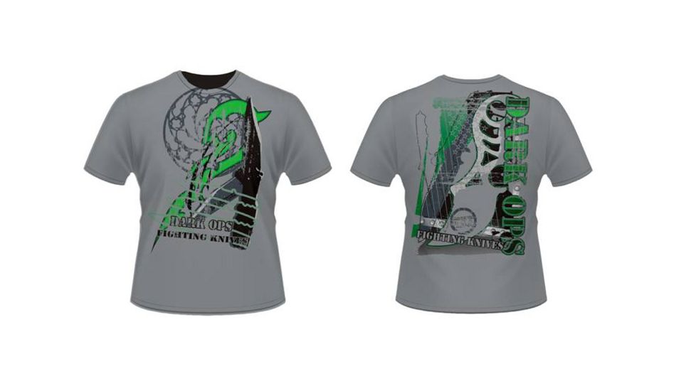Dark Ops Holdings Fighting Knives Short Sleeve T-Shirt, Charcoal