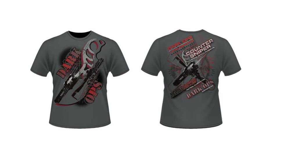 Dark Ops Holdings Fighting Knives Short Sleeve T-Shirt, Smoke