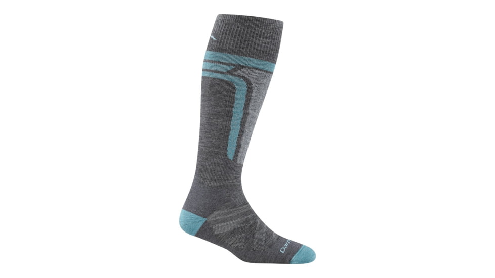 Darn Tough Edge OTC Midweight with Cushion w/ Padded Shin Socks - Womens, Gray, Small, 8057-GRAY-S-DARN