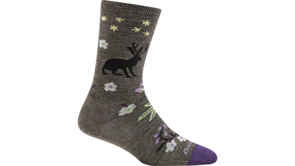 Darn Tough Folktale Crew Light Sock - Womens, Taupe, Large, 6016-TAUPE-L-DARN