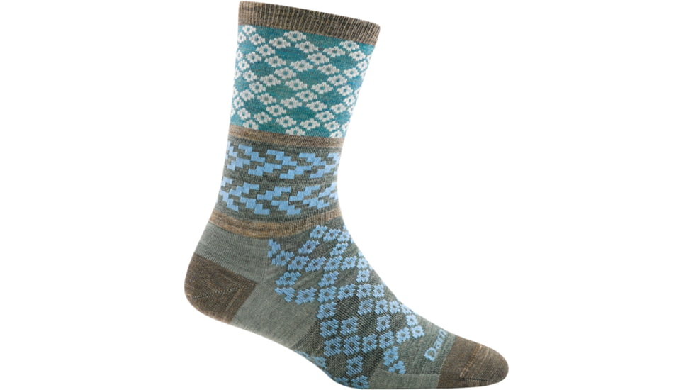 Darn Tough Greta Crew Light Sock - Womens, Aqua, Large, 6018-AQUA-L-DARN