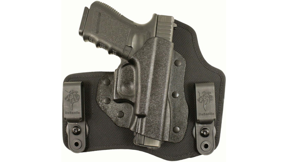 DeSantis Invader IWB Kydex Holster, Glock 17, 19, 22, 23, 26, 27, 36, 19X, 45, Right Hand, Kydex, Black, M65KAB2Z0