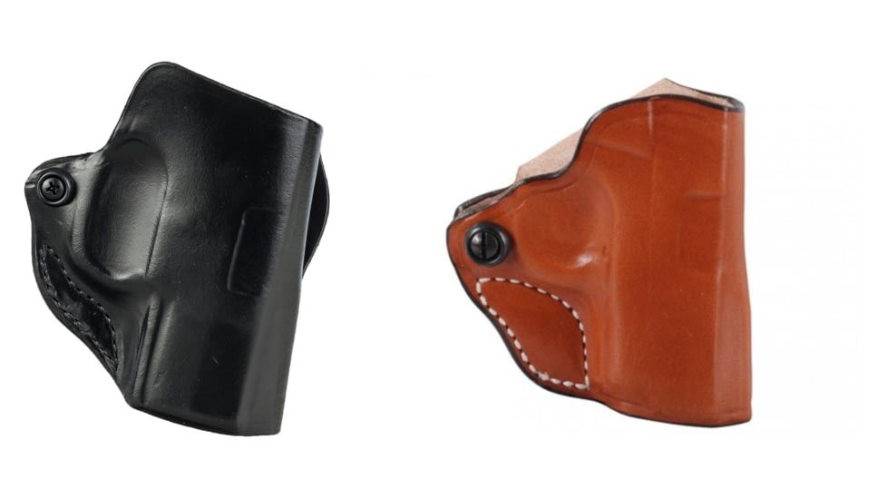 DeSantis Mini Scabbard Leather Belt Holster, Style 019, Black, Tan